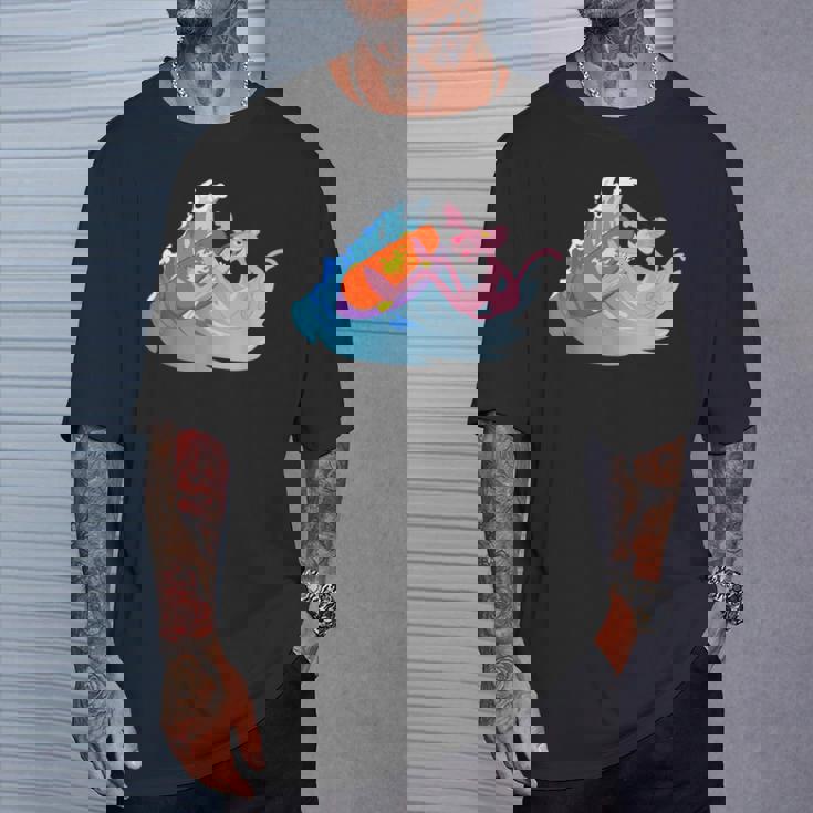 ピンクパンサー ビーチサーフィン 夏休み Tシャツ 彼への贈り物