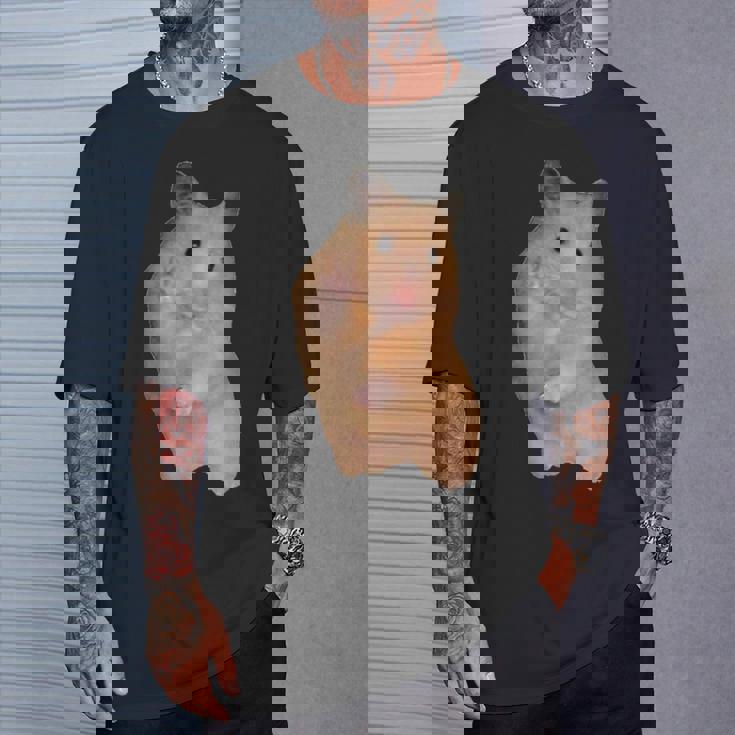 ピースサイン ハムスター ミーム Tシャツ 彼への贈り物