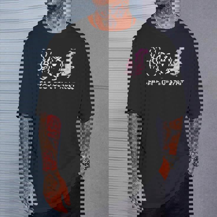 ピースラブウーパールーパールーパーレトロウーパールーパーラバー Tシャツ 彼への贈り物