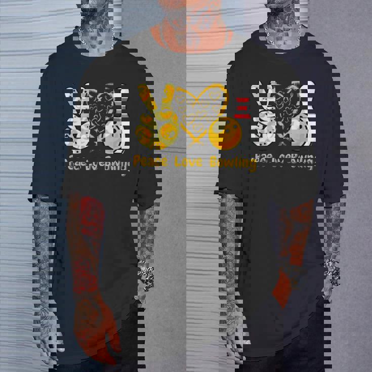 ピース・ラブ・ボウリング Tシャツ 彼への贈り物