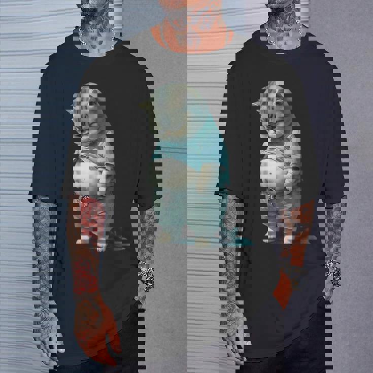 ファニー ファット キャット 子猫 アート デザイン 猫 飼い主 ペット愛好家 ギフト Tシャツ 彼への贈り物