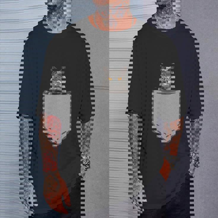 ファニーブリティッシュショートヘア猫 Tシャツ 彼への贈り物