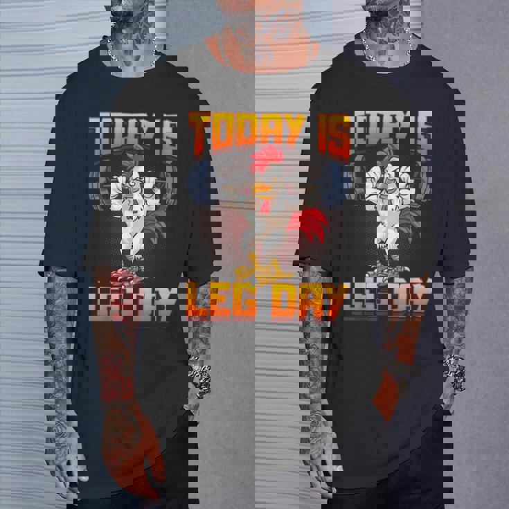 ファニーレッグデイチキンレッグスクワットジム Tシャツ 彼への贈り物