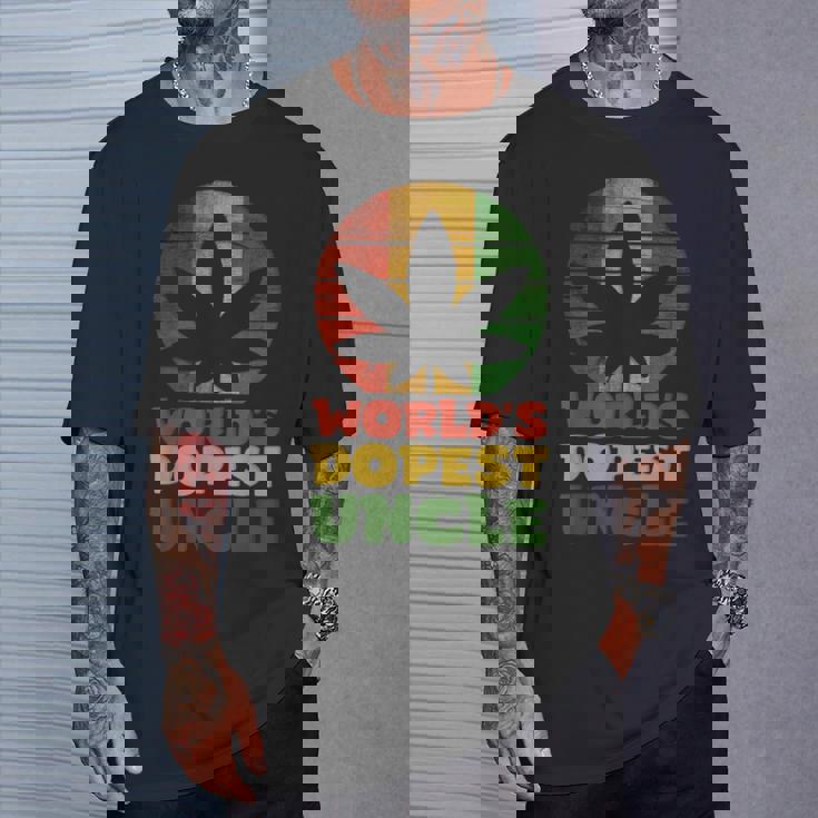 ファニーワールド クールな叔父さん ラスタカラー Tシャツ 彼への贈り物