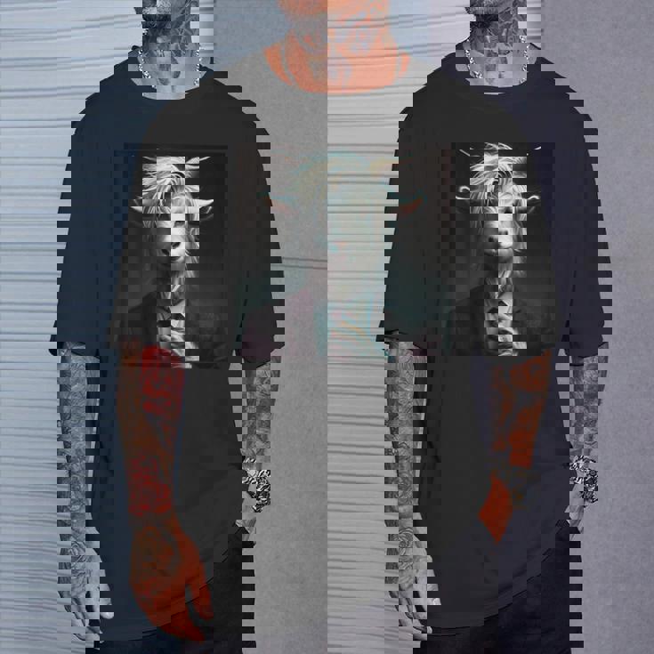 ファンタジー かわいい 白 ヤギ スーツ Tシャツ 彼への贈り物