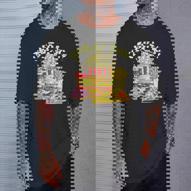 ファーストフード バーガー ピザ ドーナツ フィットネス ギフト スガロの日 Tシャツ 彼への贈り物