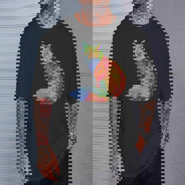 フォックス 賢いキツネ 森の動物たち Tシャツ 彼への贈り物