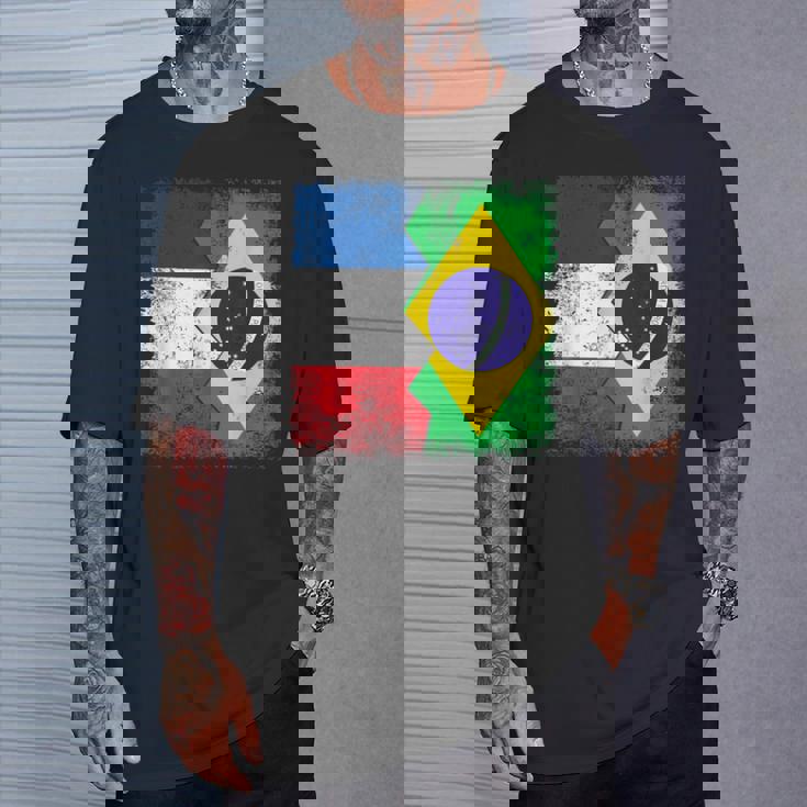 フランス ブラジルの旗 Tシャツ 彼への贈り物