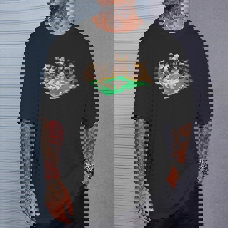 フレンチブルドッグ 犬 麻雀 面白いtシャツ メンズ おもしろ 面白い 服 おもしろグッズ ネタ 雀士 Tシャツ 彼への贈り物