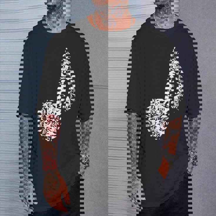 フレンチホルンのドローイング Tシャツ 彼への贈り物