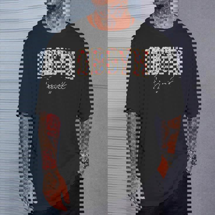 フローラルobgyn スクワッド 産科医 婦人科医 看護師 Ob Gyn Tシャツ 彼への贈り物