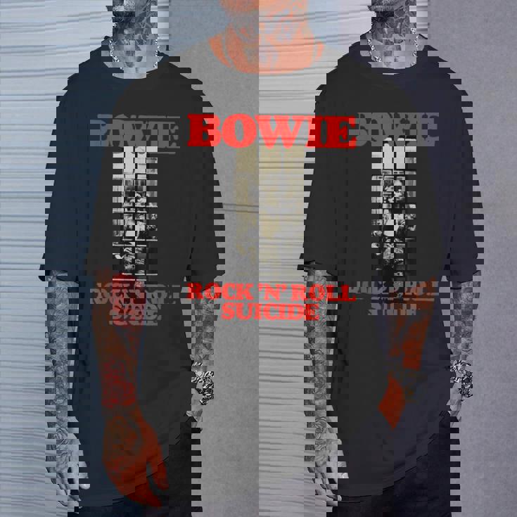 ブライアン・ウォードによるデヴィッド・ボウイ・ロックンロール自殺写真 Tシャツ 彼への贈り物