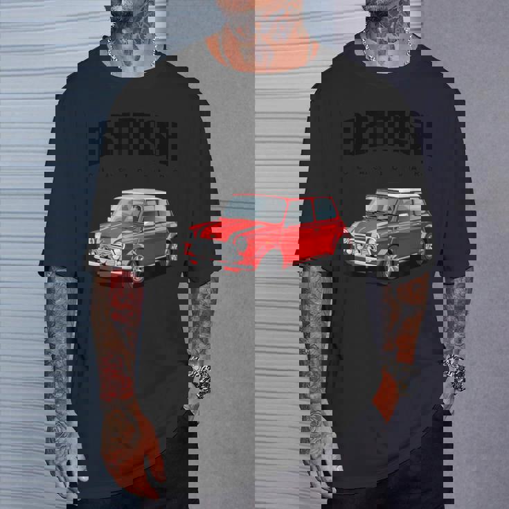 ブリティッシュクラシックカー レッド ミニスポーツカー Tシャツ 彼への贈り物