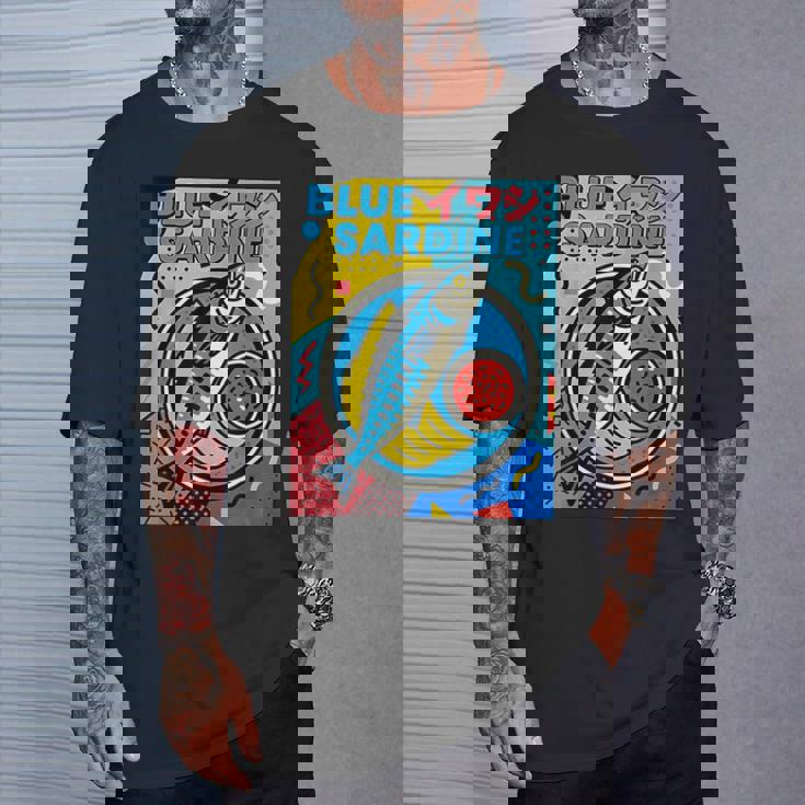 ブルーイワシ 和風メンフィススタイル Tシャツ 彼への贈り物