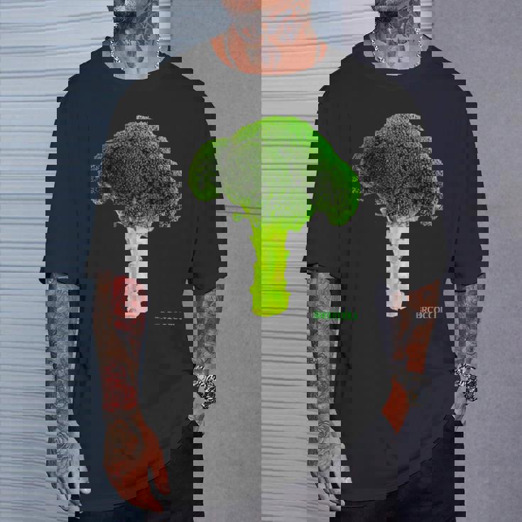 ブロッコリー 大 写真 & 文字 Broccoli Big Photo & Text Tシャツ 彼への贈り物