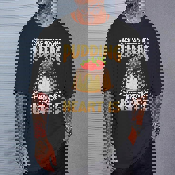 プディングはどこに私の心はチョコレートプリンの恋人 Tシャツ 彼への贈り物