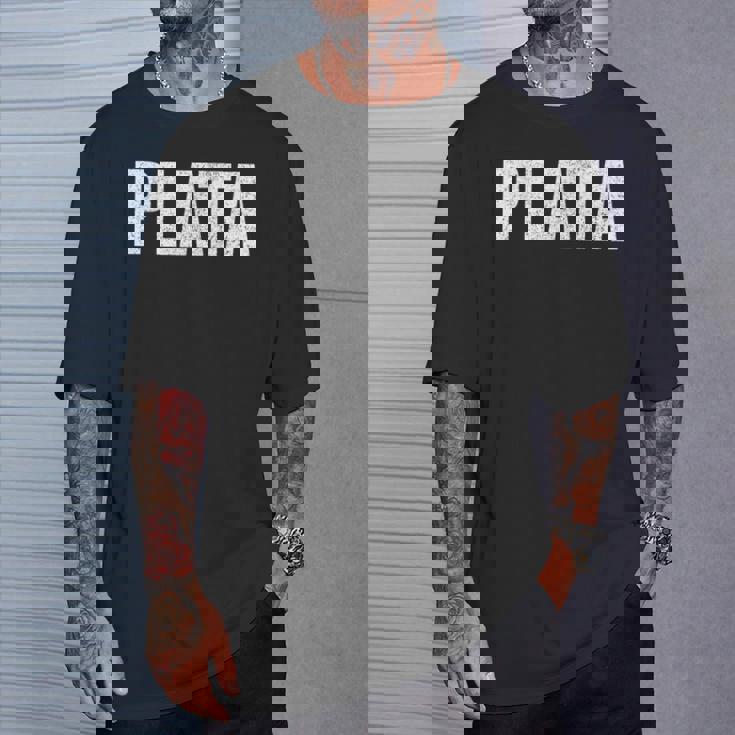 プラタ 姓 レトロ ヒスパニック メキシコ スペイン語 家族 Tシャツ 彼への贈り物