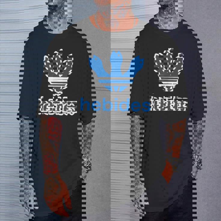 ヘビデス Hebides《ブルー 青》巳年 蛇年 へび【ブランド ロゴ パロディ】2025 干支 十二支 面白い Tシャツ 彼への贈り物