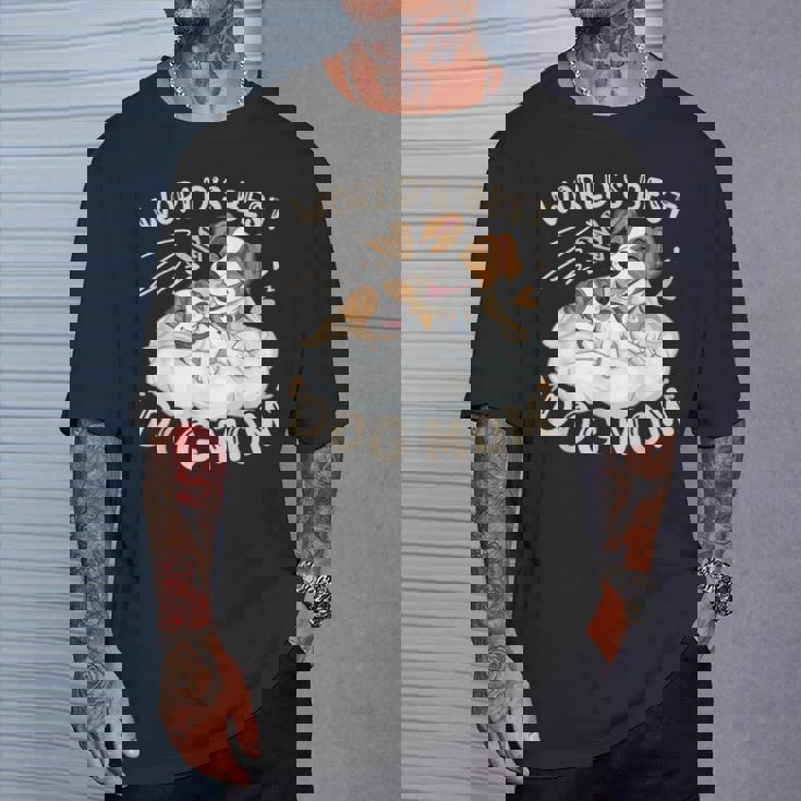 ベスト・ドッグ・ママ、子犬とジャック・ラッセル・テリア Tシャツ 彼への贈り物