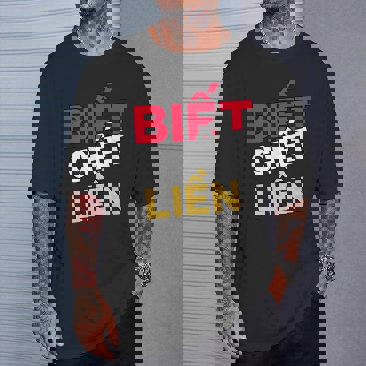 ベトナム ベトナム語 ベトナムの言葉 ビエット・チェット・リエン もし私が知ったら死ぬ Tシャツ 彼への贈り物