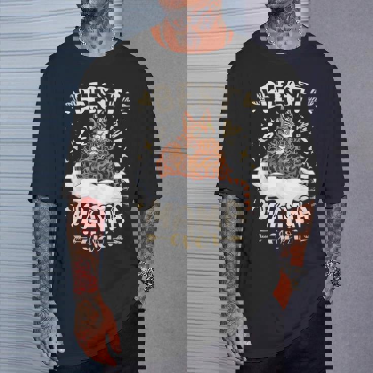 ベンガル猫のお母さんと子猫、母の日、お母さん Tシャツ 彼への贈り物