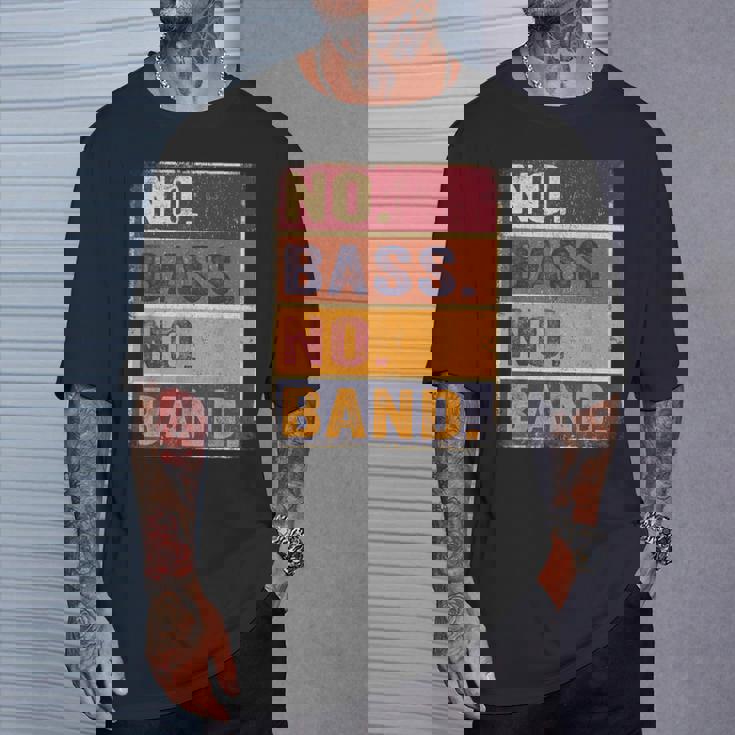 ベーシスト 楽器 エレキベース ノーバス ノーバンド Tシャツ 彼への贈り物