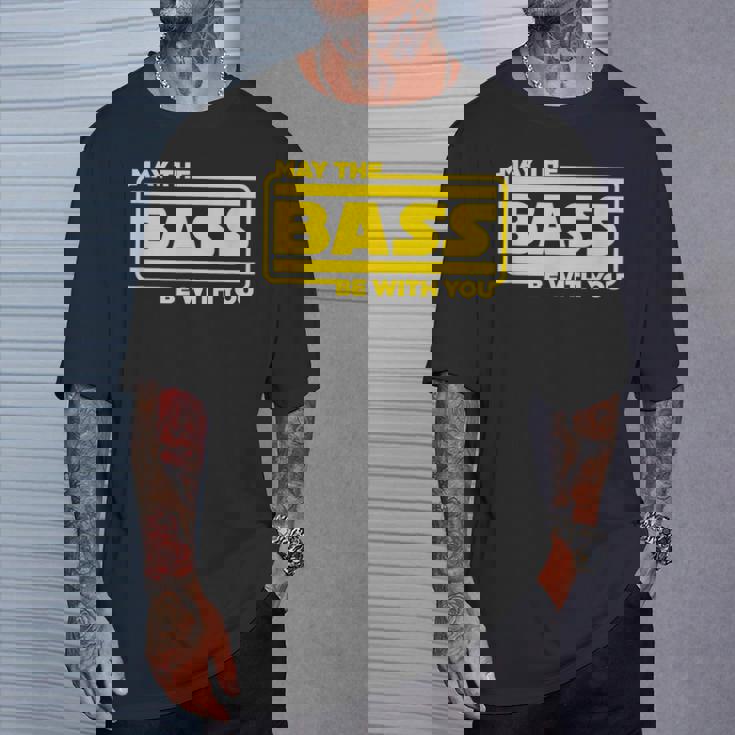 ベース ギター ドラム May The Bass Be With You ベーシスト ドラマー Tシャツ 彼への贈り物