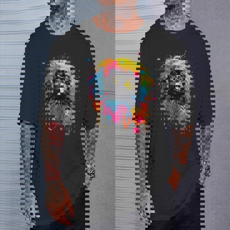 ペキニーズに描かれたペキニーズに描かれたかわいいペキニーズ犬 Tシャツ 彼への贈り物