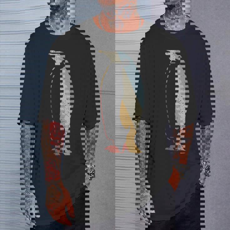 ペンギン レトロスタイル ビンテージ Tシャツ 彼への贈り物