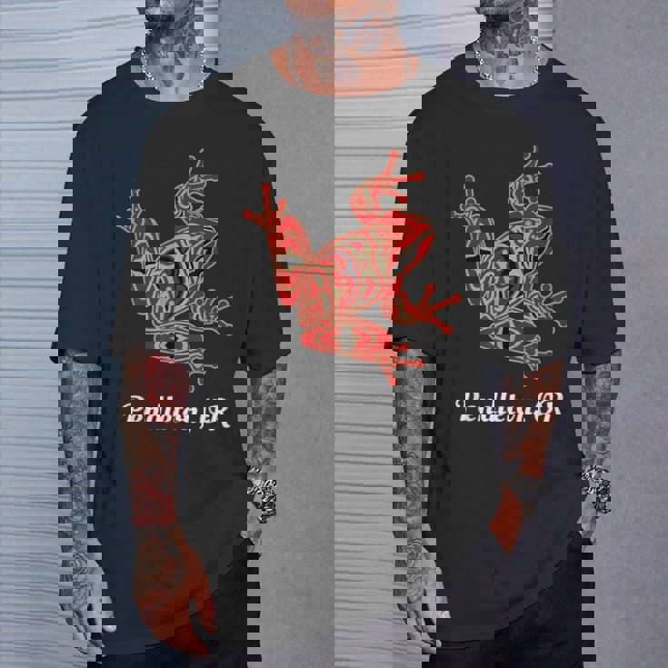 ペンドルトン、またはレッドブラックフロッグ ネイティブアメリカン パシフィックnw Tシャツ 彼への贈り物