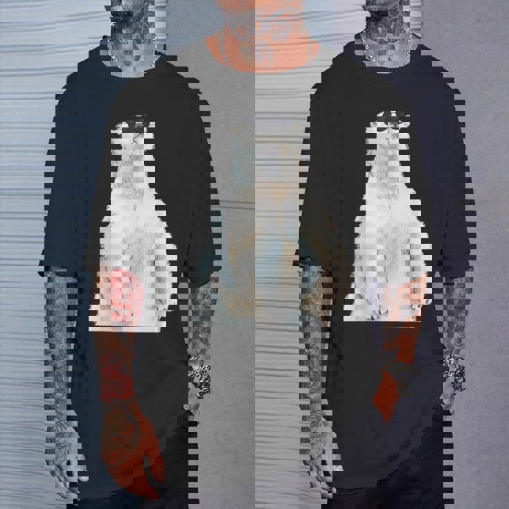 ホッキョクグマ サングラス 動物愛好家 動物飼育係 動物学者 Tシャツ 彼への贈り物