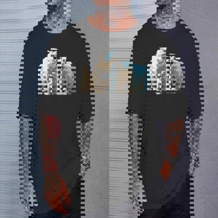 ホッキョクグマ。動物好き、シロクマの家族 Tシャツ 彼への贈り物