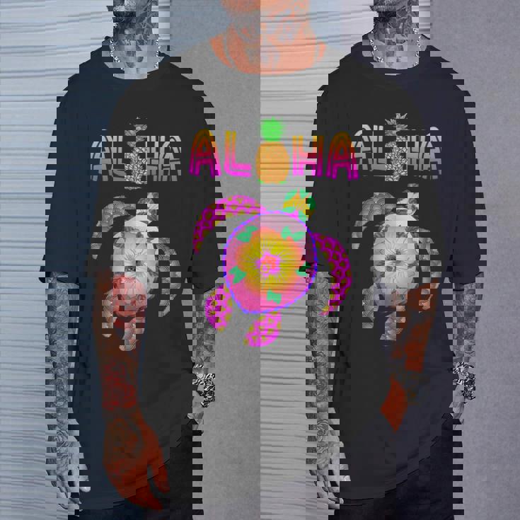 ホヌウミガメ アロハ ハワイ諸島 バケーション Tシャツ 彼への贈り物