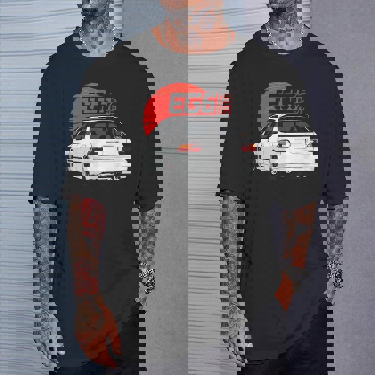 ホワイトハッチシビック Eg6-クラシック Jdm Tシャツ 彼への贈り物