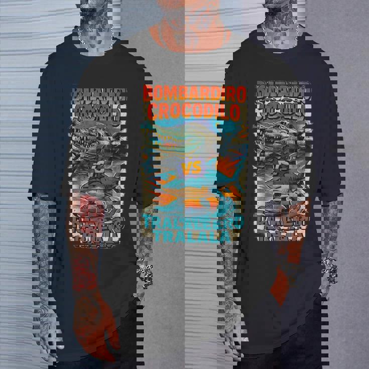 ボンバルディーロクロコダイロs トラレロトララーラ-イタリアンブレインロット Tシャツ 彼への贈り物