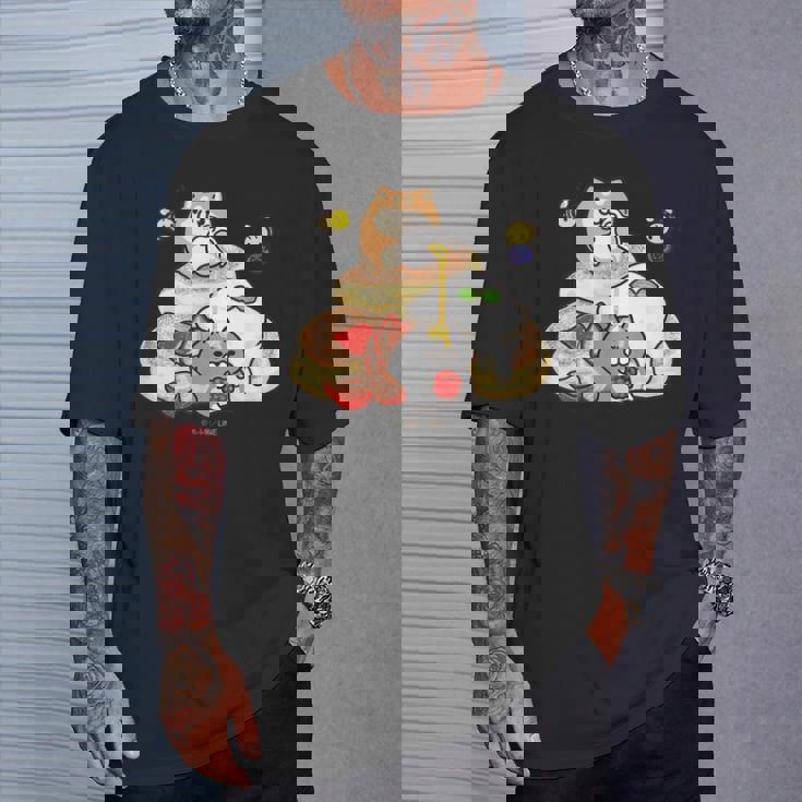 ボンレス犬とボンレス猫 パンケーキ Tシャツ 彼への贈り物