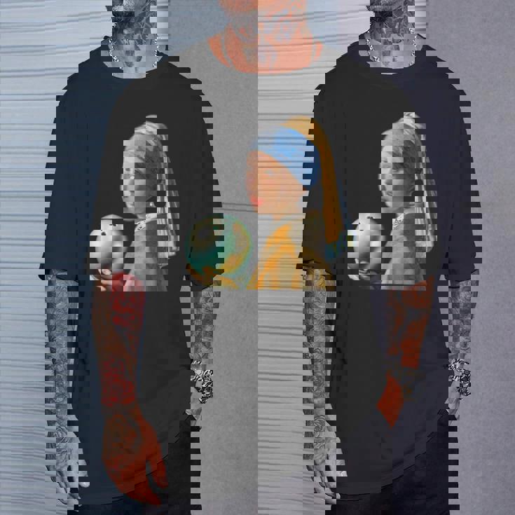 ボーリング 面白いtシャツ フェルメール ボウリング おもしろ ネタ 服 メンズ おもしろグッズ 大人 女性 ボウラー Tシャツ 彼への贈り物