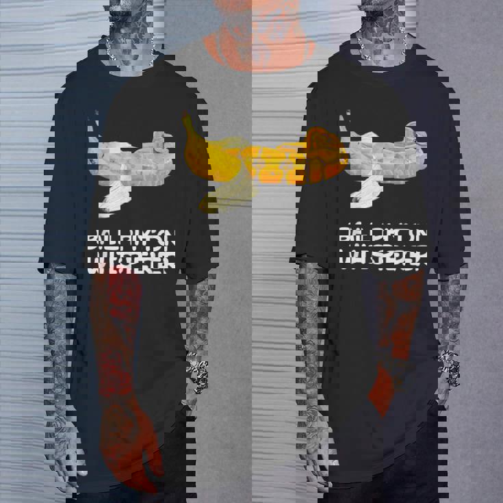 ボールパイソン ささやき蛇 爬虫類 爬虫類 バナナ Tシャツ 彼への贈り物