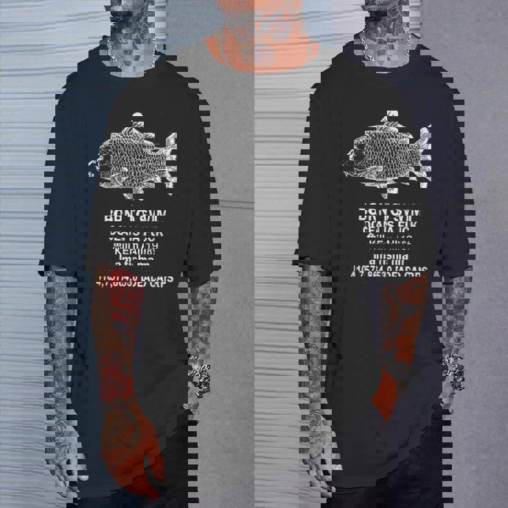 ボーン・トゥ・スイム・オーシャン・イズ・ア・ファック・キル・エム・オーシャン 1989 Tシャツ 彼への贈り物