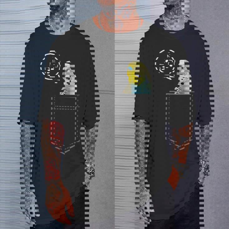 ポケットインコのセキセイインコ 面白くてかわいいセキセイインコ 鳥の飼い主 Tシャツ 彼への贈り物