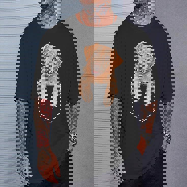 ポケットゴールデンレトリバー Tシャツ 彼への贈り物