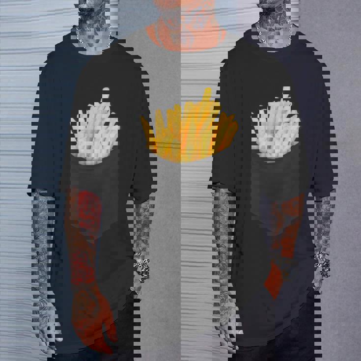 ポケットフライドポテト 胸にチップス フライドポテト Tシャツ 彼への贈り物