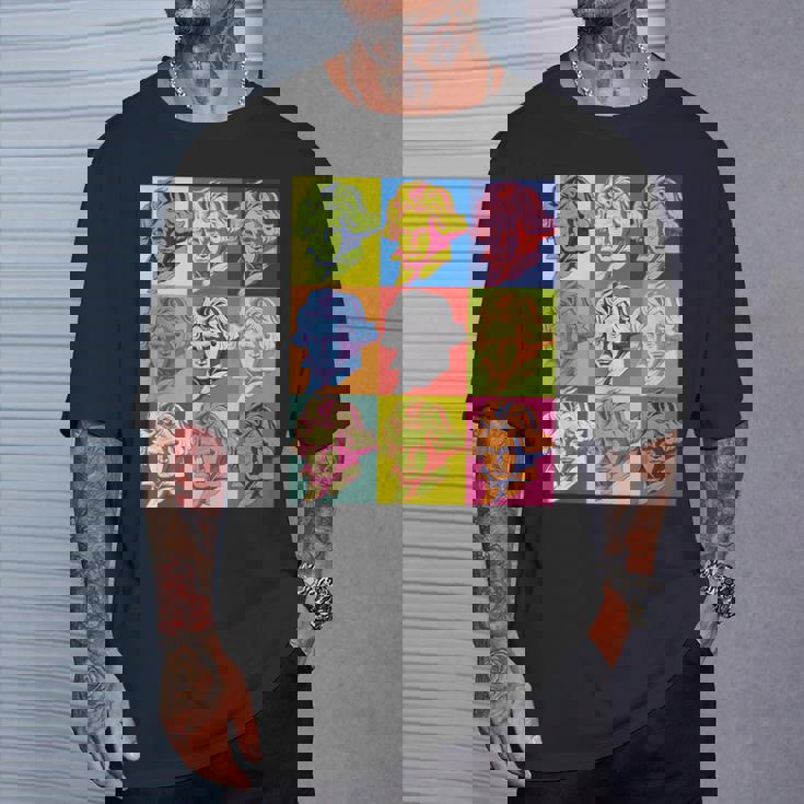 ポップアートクラシック音楽 音楽家 ベートーヴェン ヴァイオリン ピアノ チェロ 練習 音楽好き おもしろ デザイン Tシャツ 彼への贈り物