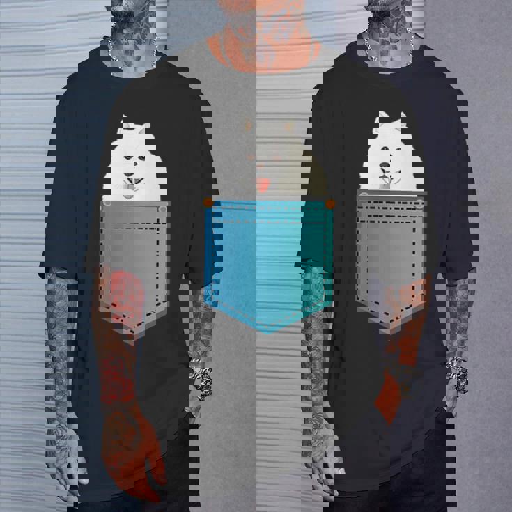 ポメラニアン 犬 胸ポケット ドイツ スピッツ Tシャツ 彼への贈り物