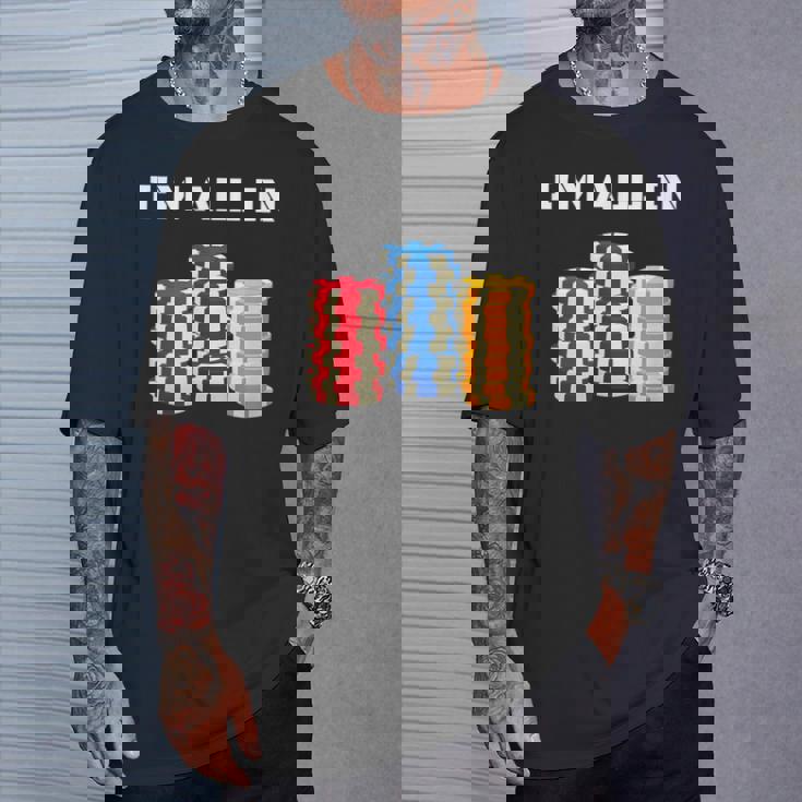 ポーカープレイヤー I'm All In カード カジノ 恋人 ギフト ギャンブル Tシャツ 彼への贈り物