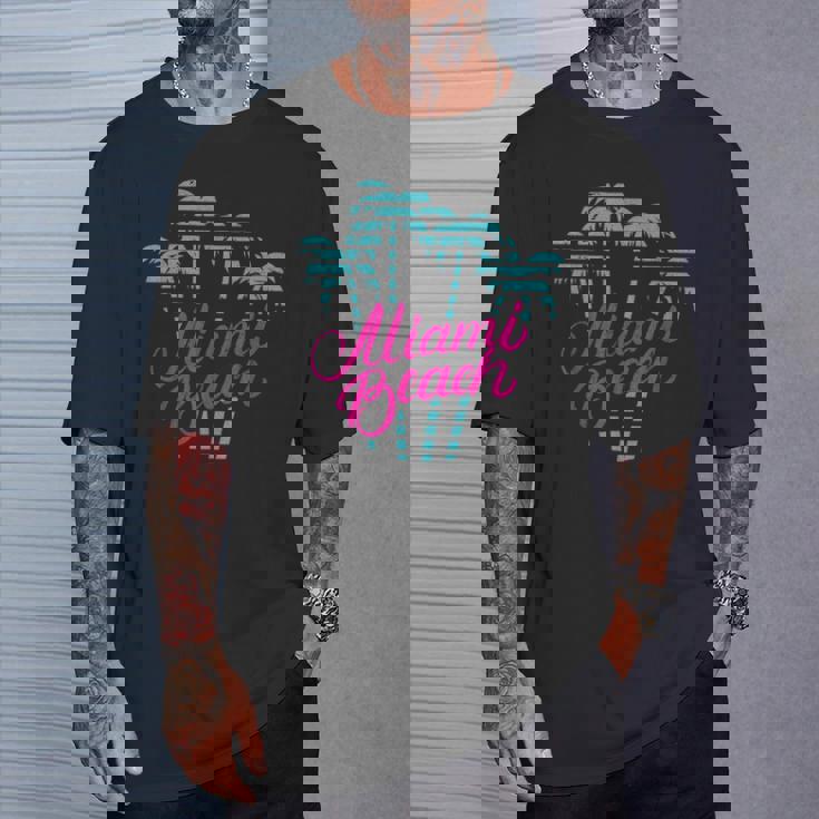 マイアミビーチのバケーションのお土産 80´Sマイアミビーチ Tシャツ 彼への贈り物