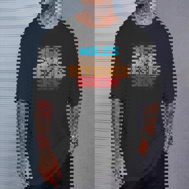 マイルス・デイビス・ビッチズ・ブリュー・ディストレストッド 長袖tシャツ Tシャツ 彼への贈り物