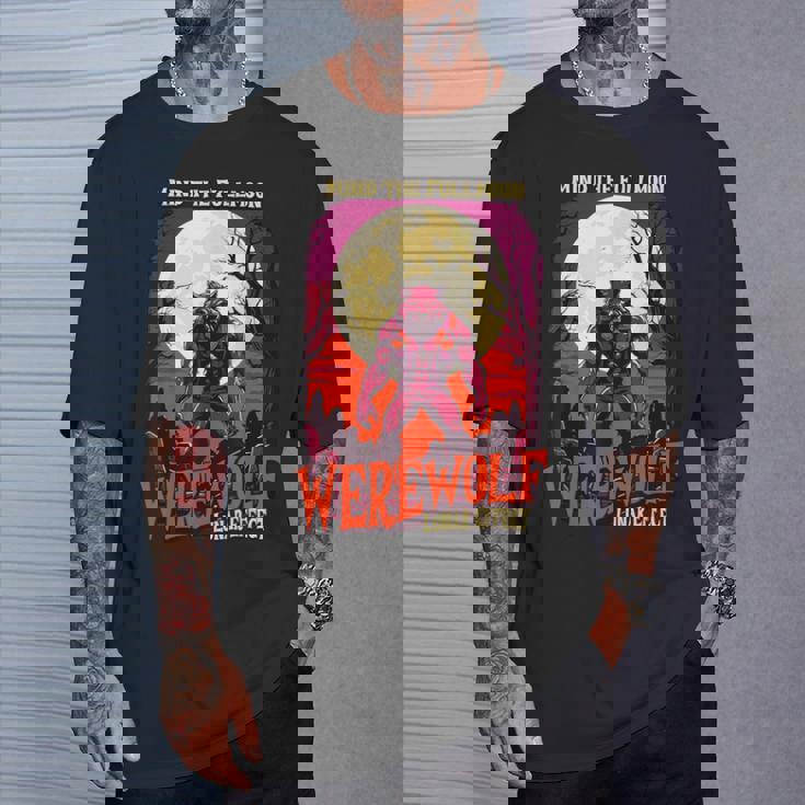 マインド・ザ・フルムーン 人狼 ハロウィン 不気味な人狼 Tシャツ 彼への贈り物