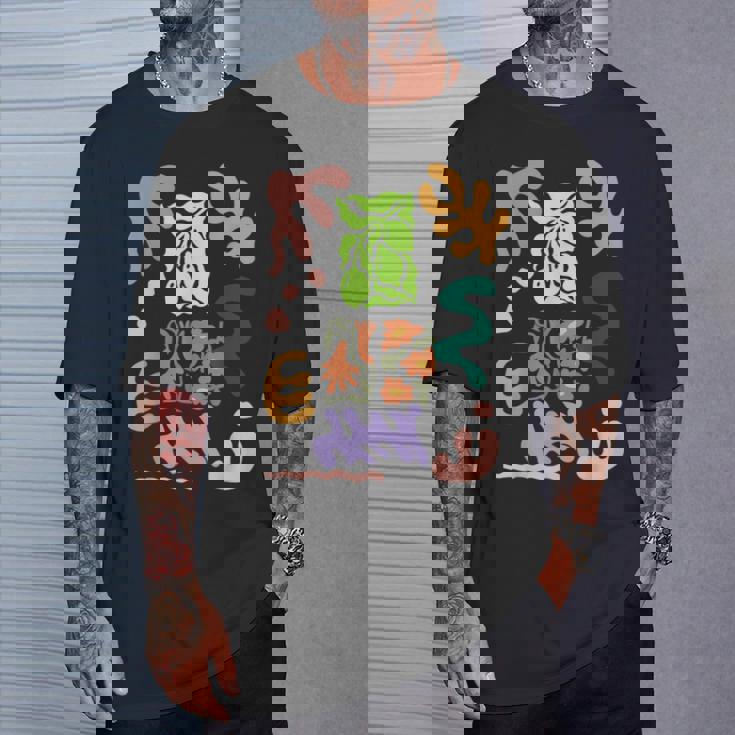 マティス風絵画 ボタニカル 花柄 抽象模様 Tシャツ 彼への贈り物