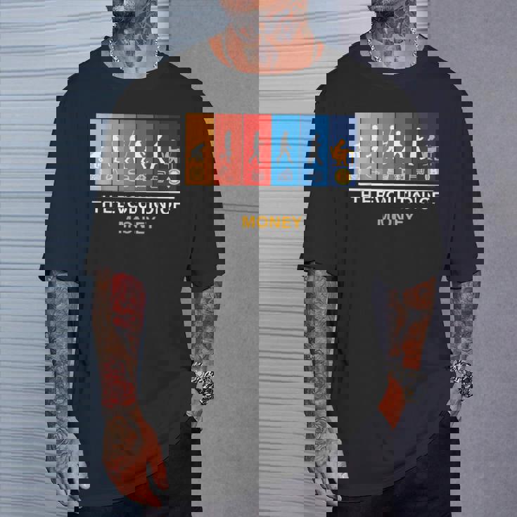 マネーの進化 ビットコイン Btc暗号通貨 Tシャツ 彼への贈り物